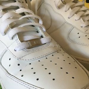 All White Nike Air Force 1s